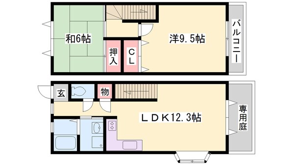 播磨高岡駅 徒歩44分 1階の物件間取画像